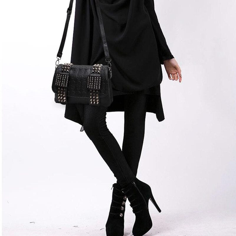 2020 new fashion Women Black Leather Messenger Bags