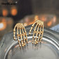 10Pair Gold Skull Bone Skeleton Hand Stud Earrings