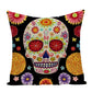 Colorful Square Pillow cover Sugar Skull Decor Living Room