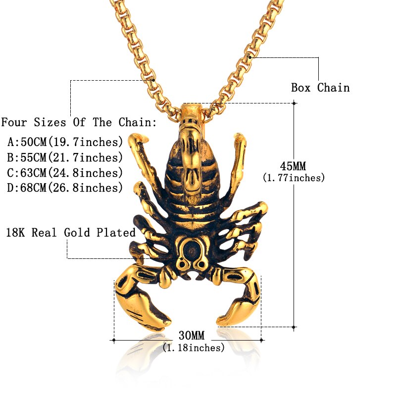 Zodiac Scorpion Neck Necklace Pendant