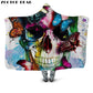 Color Butterfly Hooded Blanket Anime Bedding Brand Casual Fashion Skull