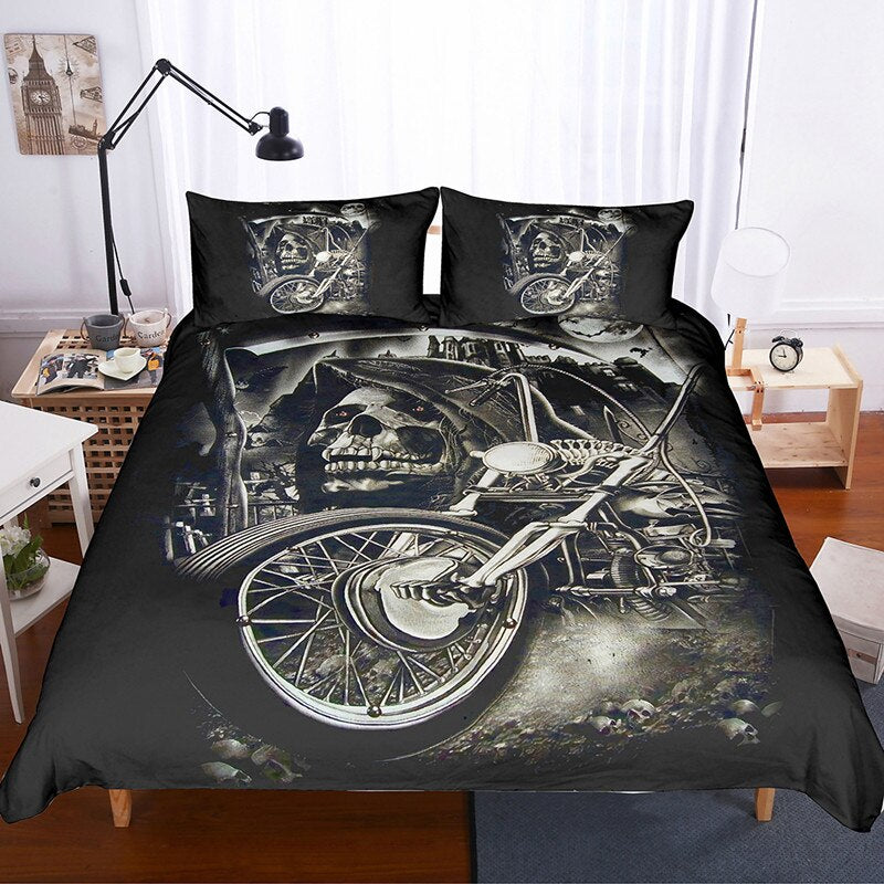 3d sugar skull Bedding Set queen size skull duvet Cover