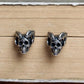 Latest Vintage Real 925 Sterling Silver Skull Earrings