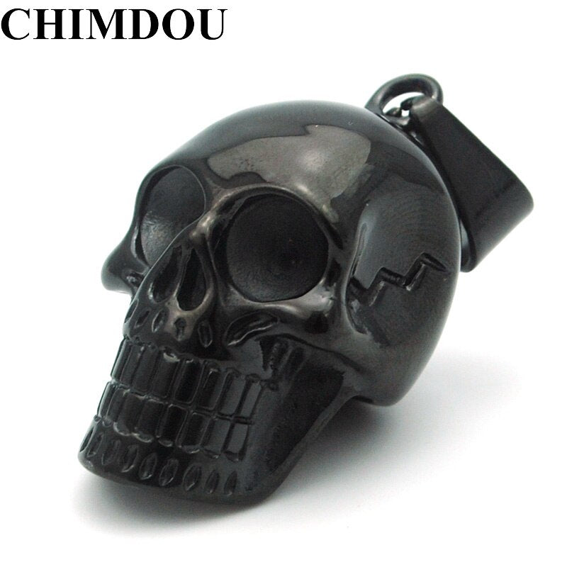 Black Stainless Steel Pendant Skull Necklace Men Jewelry