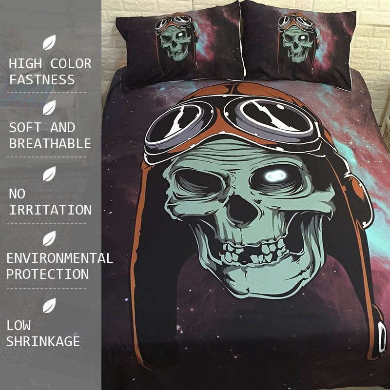 3D Sugar Skull Bedding Sets Comforter Cover Quilt Duvet Cover