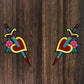 1set Large Bird Flower Patches Sword Love Heart Skull Applique Sew on Iron on Stickers for Dress Clothes Garment Accessories