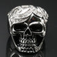 Goth Skull Ring Men Solid Stainless Steel & CZ Jewelry Ringen Punk Rock Skeleton