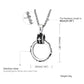 Male Stainless Steel Link Chain Round Circle Cross Pendant Necklace