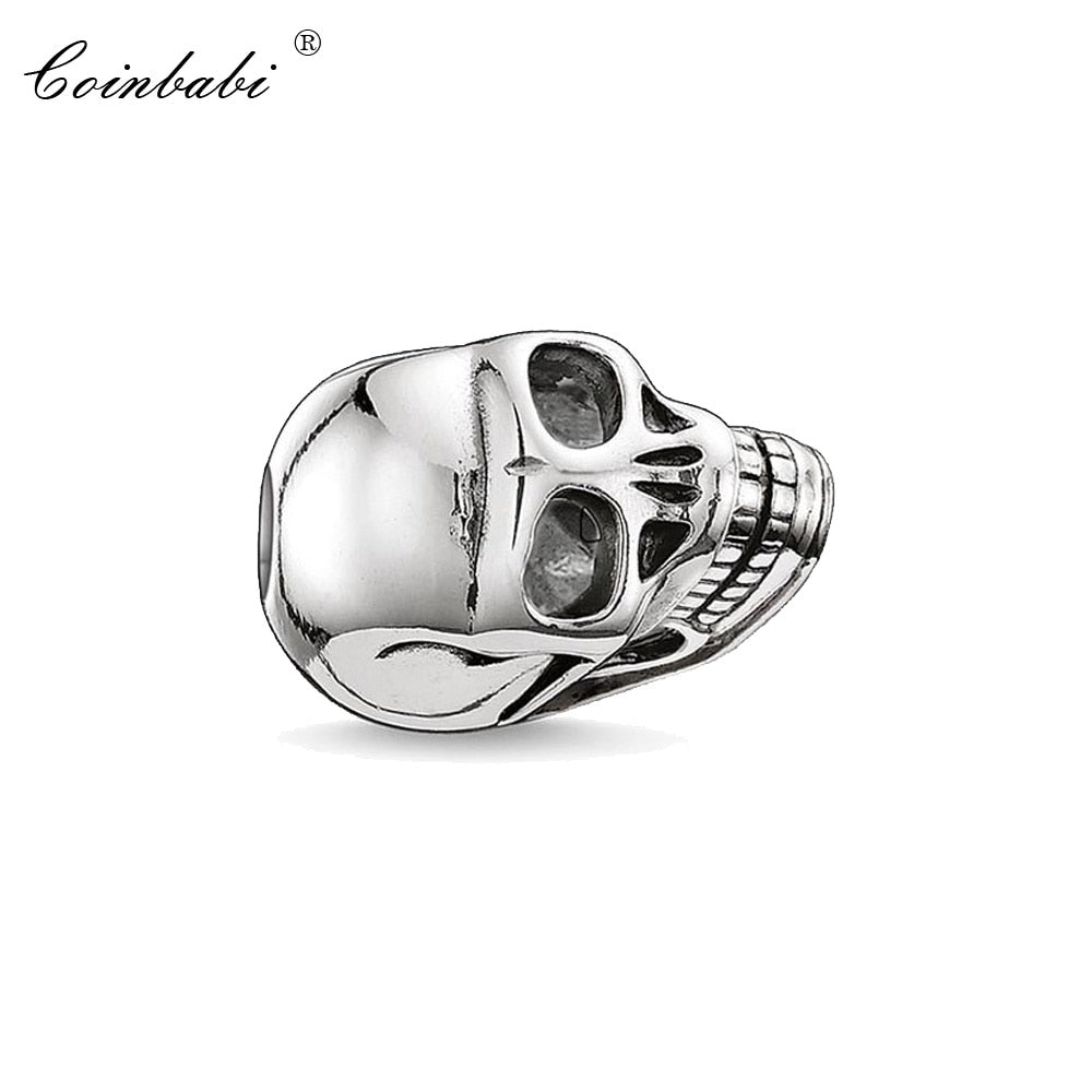Bead Skull,Thomas Style 925 Sterling Silver TS Large Hole Gift