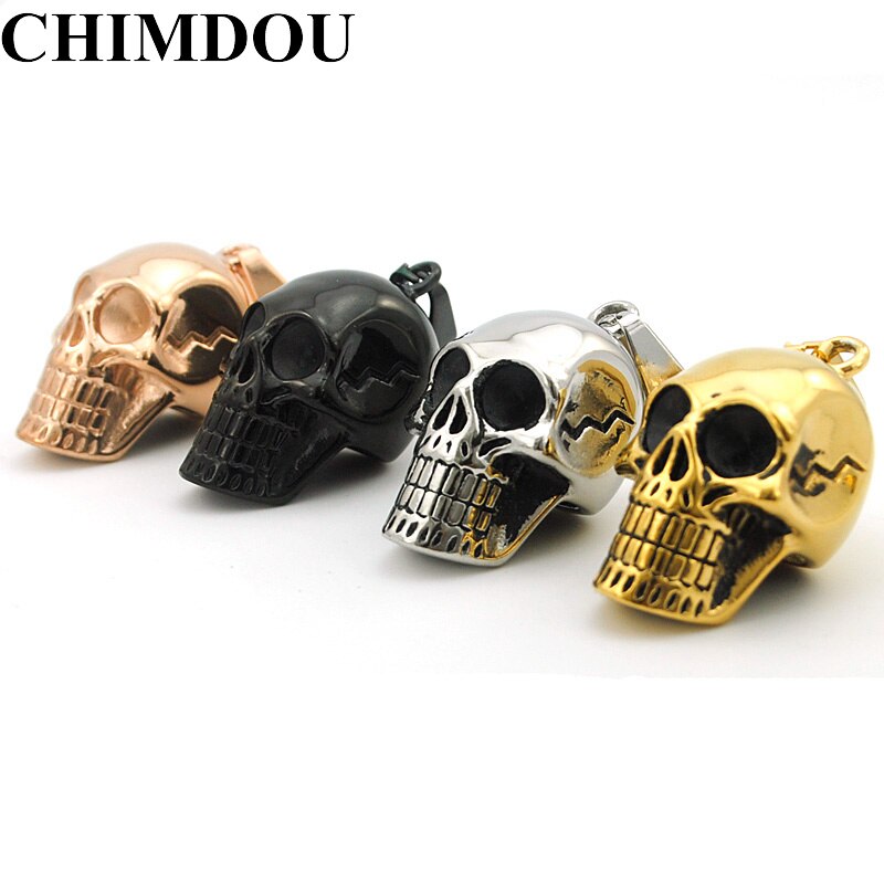 Black Stainless Steel Pendant Skull Necklace Men Jewelry