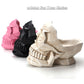 Creative Color Skull Statue Resin Skeleton Storage Box Phone Stand Decoration Ornament Home Desk Gift Halloween Party Decor