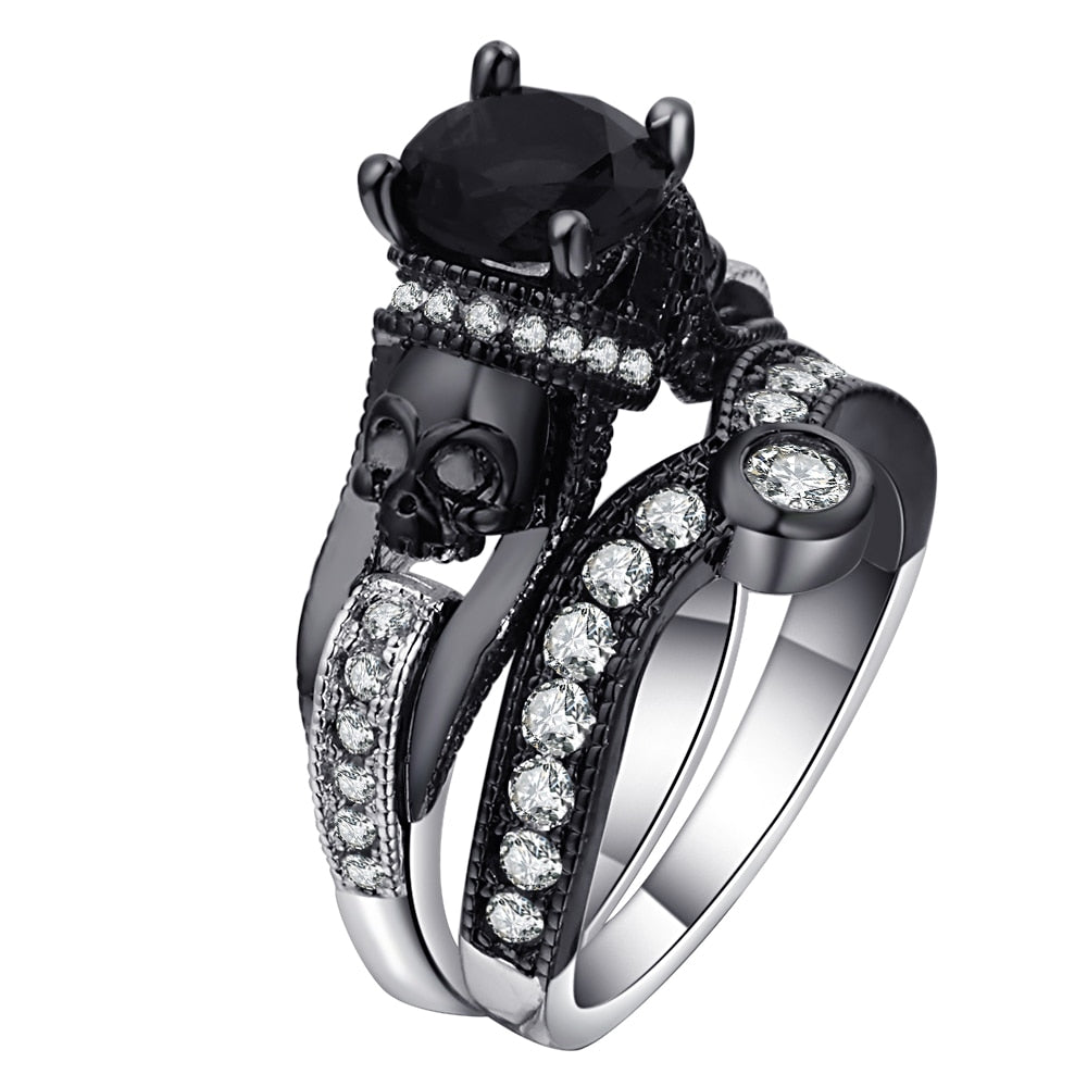 Skull Ring Set For Women Men Punk Style Fashion Jewelry Charm