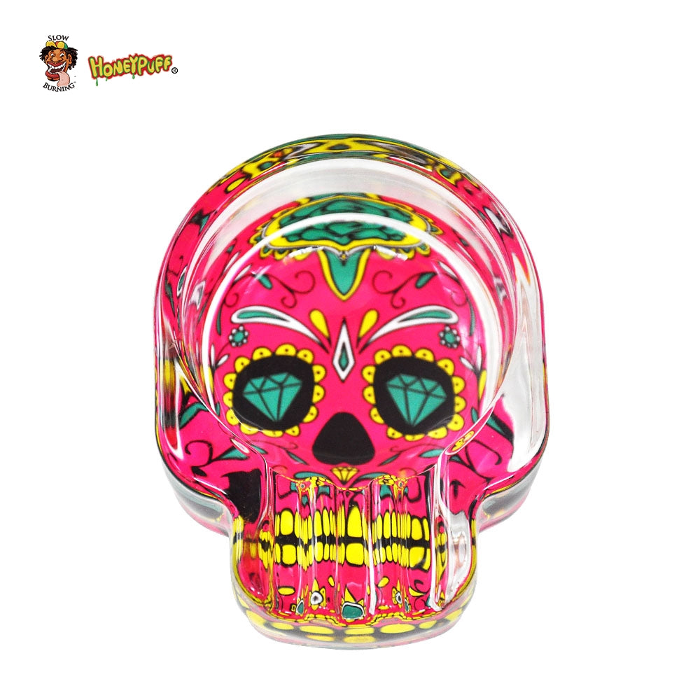 Handmade Sugar Skull Glass Ashtray