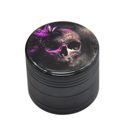 Sugar Skull Series Aluminum Herb Grinder 50MM 4 Piece Metal Tobacco Grinder  Grinders Crusher Smoke  Accessories