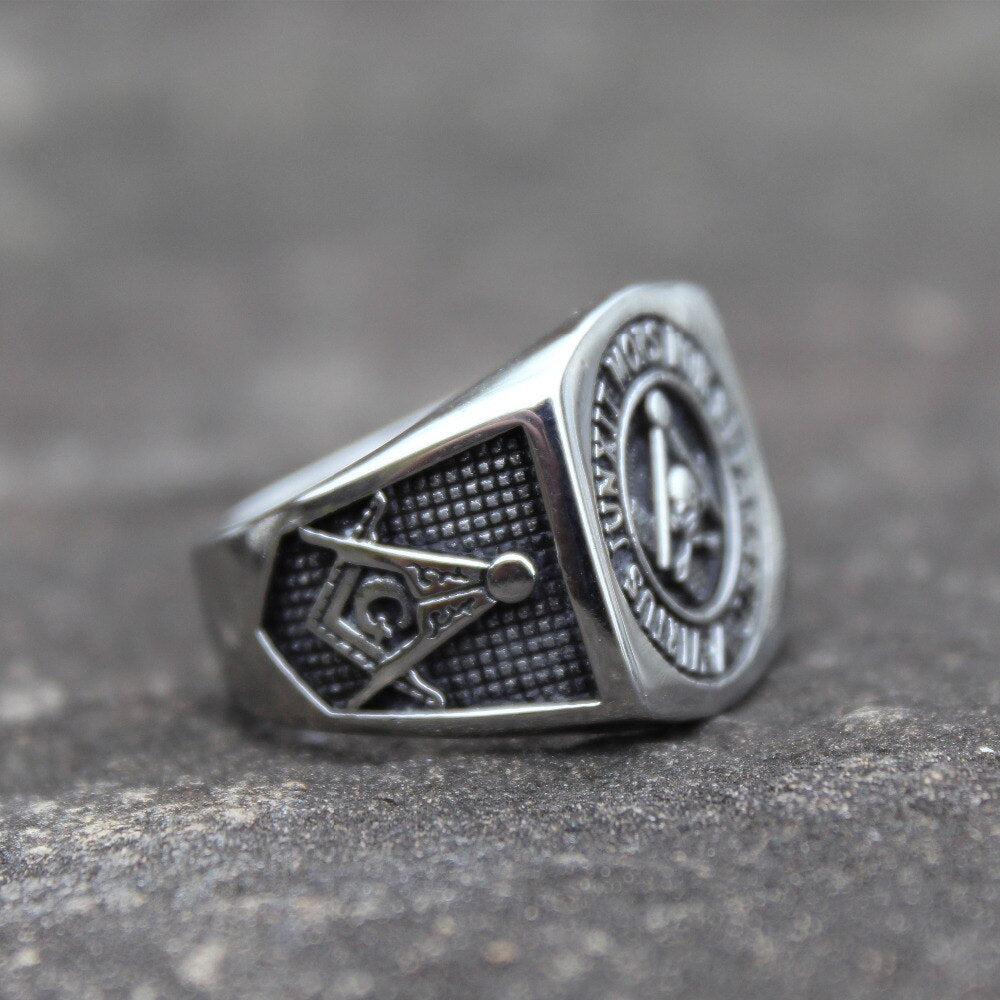 Mens Stainless Steel Ring Whom virtue unites, death will not separate.