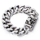 High Quality Men's   Stainless Steel Cuban Curb Link Chain Skull