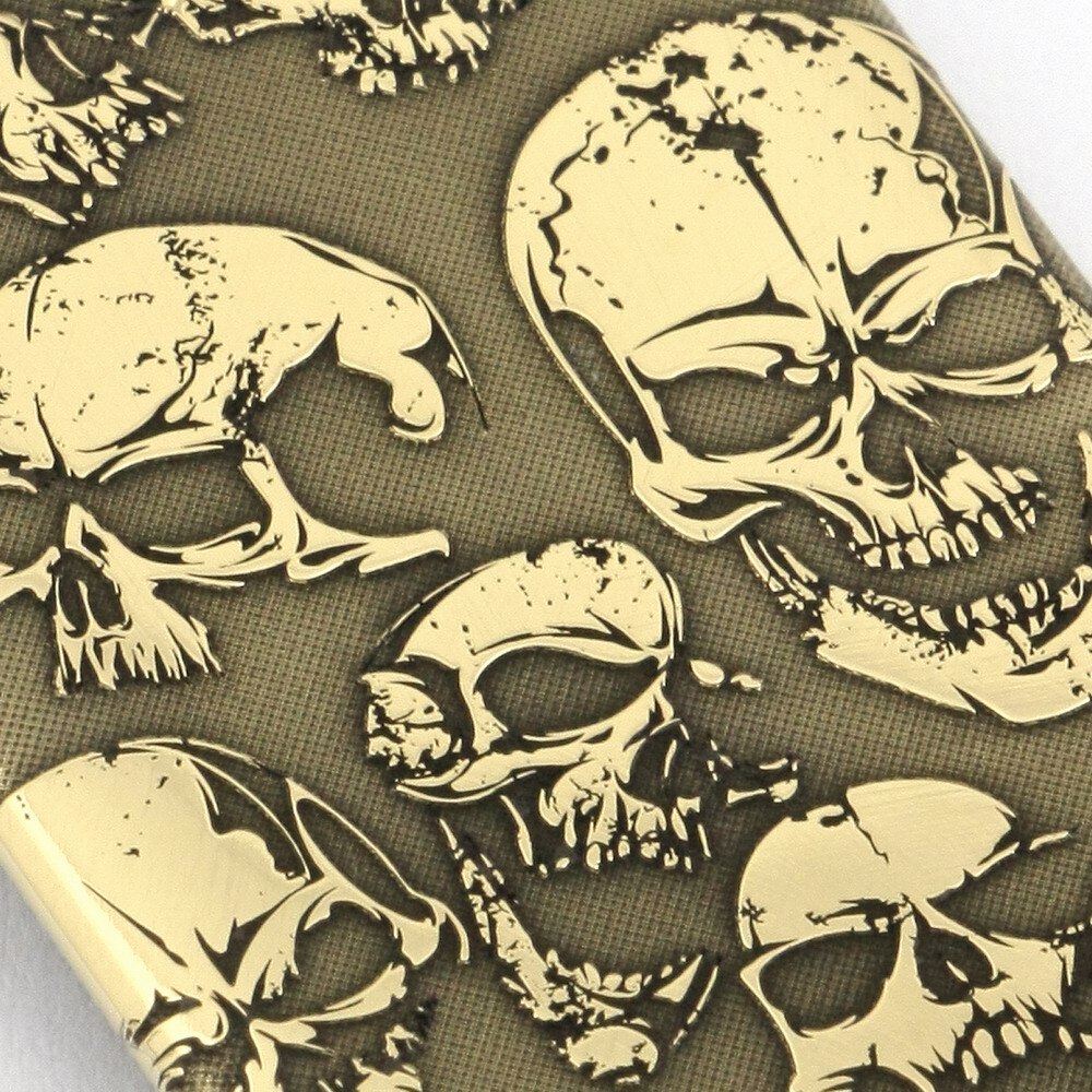 High Detail 2-side Deep Engraved Brass Skulls Pendant Biker Rock Punk Style
