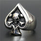 Real Cool Spade Ghost Skull Ring 316L
