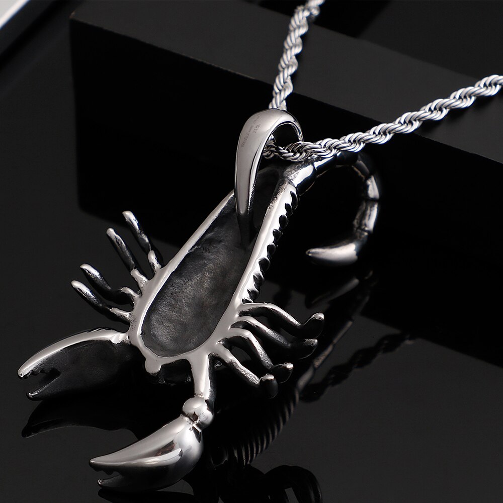 Hiphop Stainless Steel Scorpion Pendants Necklaces