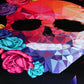 Sugar Skull Bedding Set Rose Floral Duvet Cover Set Gothic Bedclothes Colorful