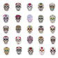 50pcs colorful car sticker horrible sugar skull stickers laptop luggage decals