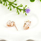 Cute Heart Eyes Skull Earrings Women Girl Small Jewelry Rose Gold