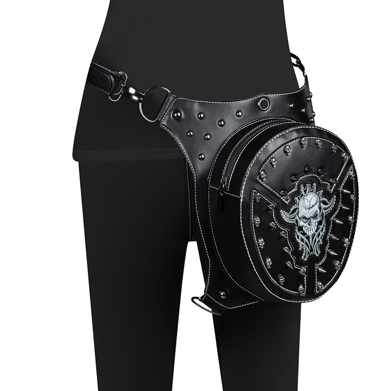 Punk Gothic Rivets Motorcycle Skull Bag Women Men Steampunk