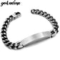 Stainless Steel ID Bracelet For Men Jewelry masculina pulseira