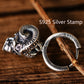 Real 100% 925 Sterling Silver Skull Stud Earrings