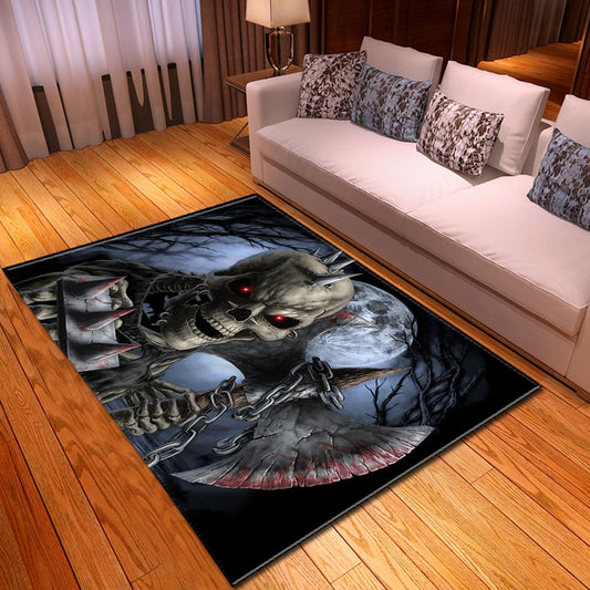 Colorful Skulls Halloween Area Rug Skull Pattern 3D Printed Carpets for living Room Bedroom
