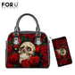 3D Gothic Skull Pattern Handbags Luxury Design Leather Crossbody Bags
