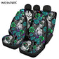 Day of the Dead Sugar Skull Design Easy Clean Car Interior Protector Car Seat Covers