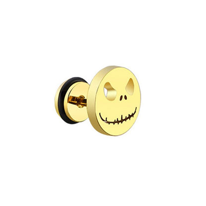 earrings men's Stainless steel retro skull human fashion