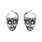 Silver Color Punk Hollow Skull Skeleton Stud Earrings Party Costume Jewelry Large Earrings For Women