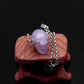 Skull Necklace Punk Stainless Steel Chain Gothic Biker purple Natural stone Pendant For Men/Women Party Gifts
