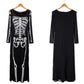 Halloween Long Sleeves Black Scary Skeleton Skull Joker Bodysuit