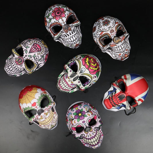 Halloween Mexican Day of the Dead Skull Print Masks