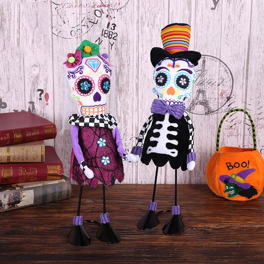 Halloween Standing Skull Soft Cloth Dolls Toy