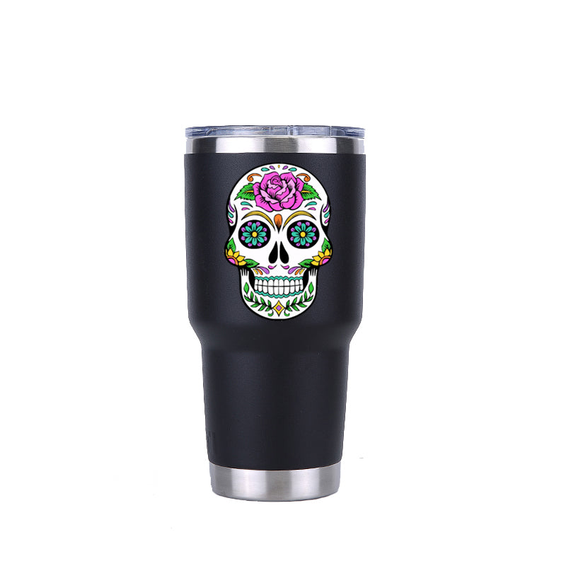 Sugar Skull 30 oz Tumbler Double Wall Vacuum Flasks Insulated Stainless Steel