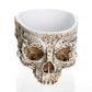 Hand Carved Skull Flower Pot Human Skull Bone Bowl Home Garden Decor