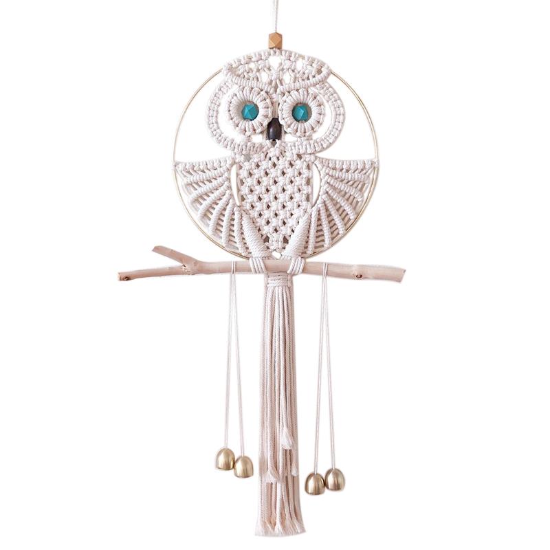 Hand woven Macrame Wall Hanging Wind Chimes Tapestry Nordic Home Wall Decoration  Sugar Skull  Boho Decor