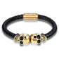 New Fashion Men Jewelry Black Braided Leather Bracelets
