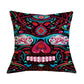 Floral Skull Print Throw Pillows for Couch Halloween Decorative Pillow Covers