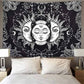 Skull King Meditating In Flowers Moon Tapestry Mandala Carpet