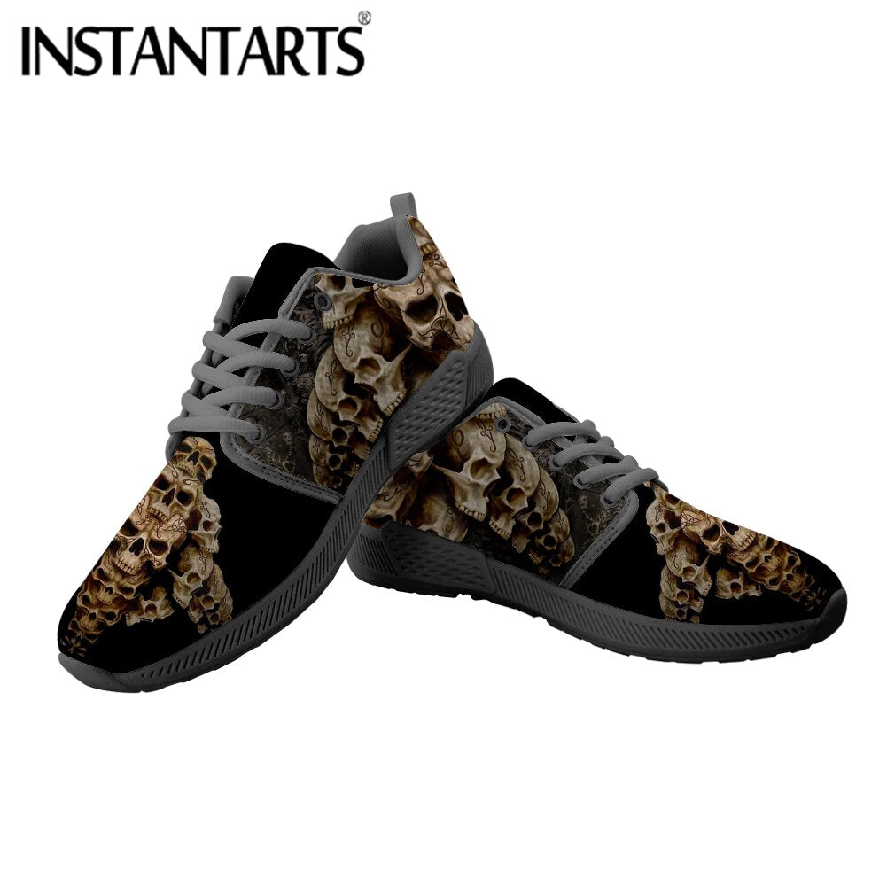 New Sneakers Women Men Casual Flats Shoes Cool Gotich Skull