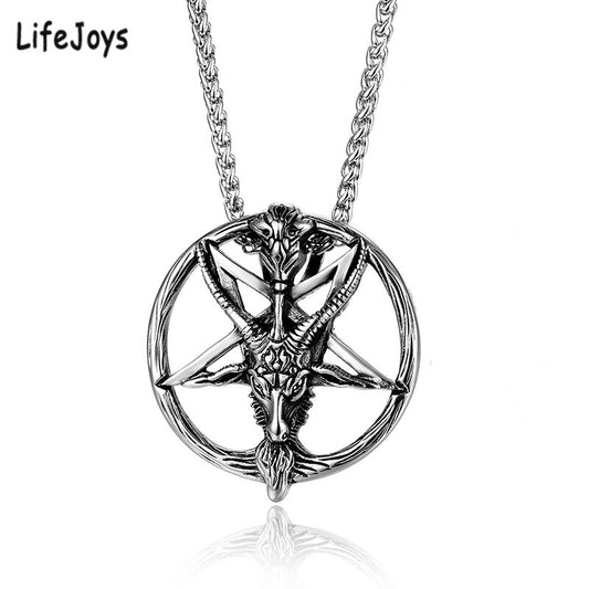 Baphomet Satan Necklace Satanic Jewelry Stainless Steel