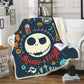 The Nightmare Before Christmas Jack Skull Sherpa Blanket  Plush Velvet