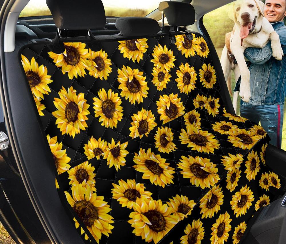 Sugar Skull Print Car Interior Accessories Cushions Non-slip Car Back Seat Cover for Pets Stylish Pet Seat Cover