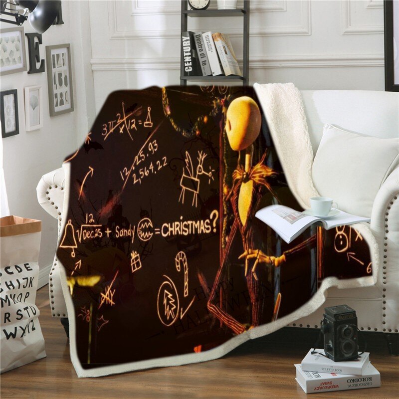 The Nightmare Before Christmas Jack Skull Sherpa Blanket