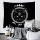 Skull King Meditating In Flowers Moon Tapestry Mandala Carpet